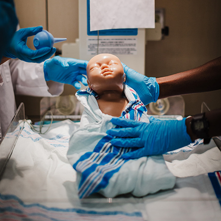 In addition to trained simulated patient actors, clinical learning and practice opportunities at the CLRC are often supported by computerized manikins, procedural task trainers, and medical-grade equipment.